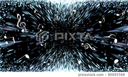 Musical image, sparkling background and musical note background 90895566