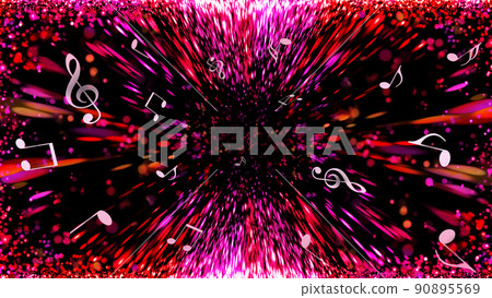 Musical image, sparkling background and musical note background 90895569
