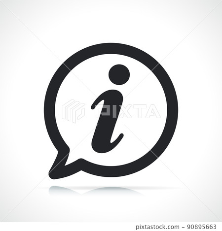 information or info speech icon 90895663