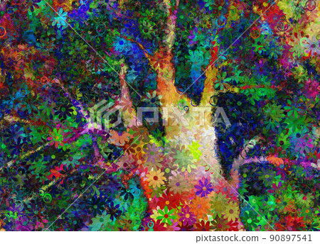 Colorful Abstract Tree 90897541