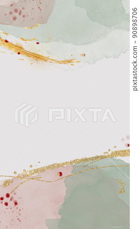 Abstract art watercolor painting background. collection for Wedding decoration, greeting card, cover, header, or wall decoration. Green muted tones, vertical Abstract art watercolor painting background. collection for Wedding decoration, greeting card, cover, header, or wall decoration. Green muted tones, vertical 90898706