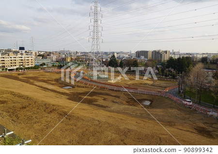 The mountain surface of the former Ishikawa postal dormitory that became a vacant lot 90899342