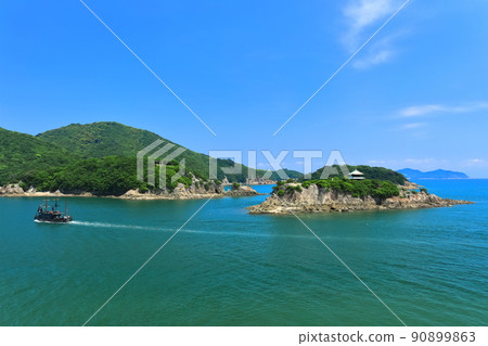 [廣島縣]晴天平成伊呂波丸和弁天島（鞆之浦） 90899863