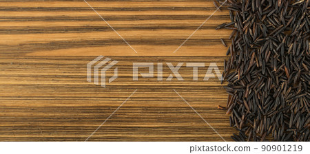 Raw Black Wild Rice Background Raw Black Wild Rice Background 90901219