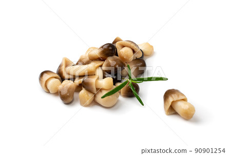 Pickled Straw Mushrooms Isolated 90901254