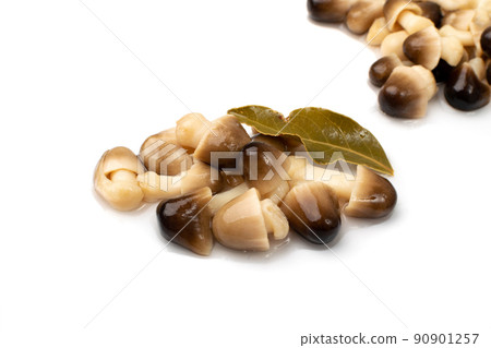 Pickled Straw Mushrooms Isolated Pickled Straw Mushrooms Isolated 90901257