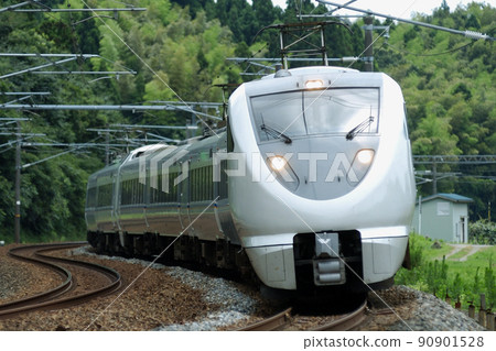 Hokuriku Main Line Awara Onsen-Hosorogi JR West 683 series S07 + S23 + S21 organization (Kanazawa) Shirasagi 90901528