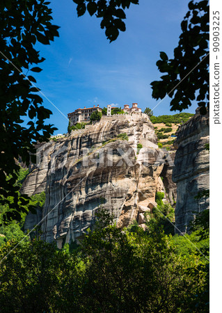 Vallaam Monastery on a rocky cliff in Meteora, Greece Vallaam Monastery on a rocky cliff in Meteora, Greece 90903225