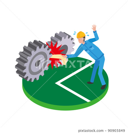 Accidents caught in machine gears 90903849