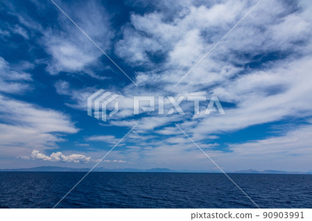 Scenery near Athens seen from the boat of a Greek ferry Scenery near Athens seen from the boat of a Greek ferry 90903991
