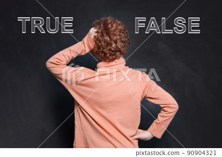 Thinking kid on chalkboard background with text possible Thinking kid on chalkboard background with text possible 90904321