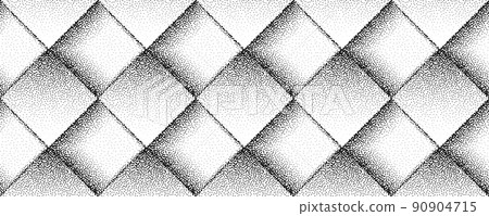 Dotwork 3D seamless pattern background. Sand grain effect. Black noise stipple dots texture. Abstract noise dotwork rhombus. Black grain dots elements pattern. Stipple circles texture. Vector Dotwork 3D seamless pattern background. Sand grain effect. Black noise stipple dots texture. Abstract noise dotwork rhombus. Black grain dots elements pattern. Stipple circles texture. Vector 90904715