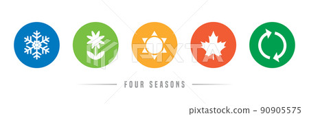 four seasons winter spring summe fall icon set four seasons winter spring summe fall icon set 90905575