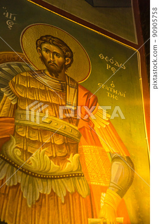 Inside the church of Panagia Dexia in Thessaloniki, Greece Inside the church of Panagia Dexia in Thessaloniki, Greece 90905758
