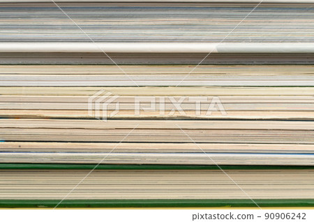 Book Stack Texture Background, Old Magazine Edges Book Stack Texture Background, Old Magazine Edges 90906242