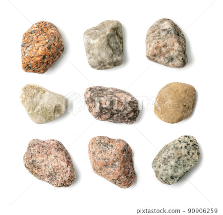 Stone Sea Pebbles Isolated 90906259