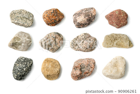 Stone Sea Pebbles Isolated 90906261