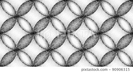 Dotwork circles seamless pattern background. Sand grain effect. Black noise stipple dots texture. Abstract noise dotwork shapes. Round black grain dots spheres pattern. Stipple circles texture. Vector Dotwork circles seamless pattern background. Sand grain effect. Black noise stipple dots texture. Abstract noise dotwork shapes. Round black grain dots spheres pattern. Stipple circles texture. Vector 90906315