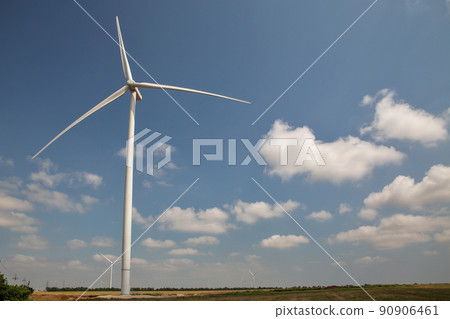 Wind farm with high wind turbines for generation electricity Wind farm with high wind turbines for generation electricity 90906461