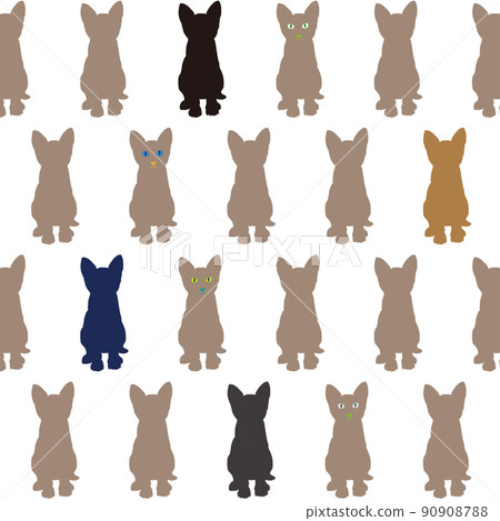 Kitten silhouette illustration 90908788