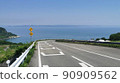 招牌白線海海岸夏季旅遊觀光路風景自駕 90909562