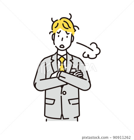 Person illustration line drawing 90911262
