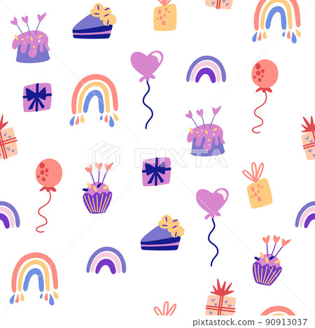Birthday Cake Fabric Wallpaper and Home Decor  Spoonflower