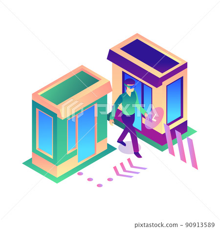 VR City Walk Composition 90913589