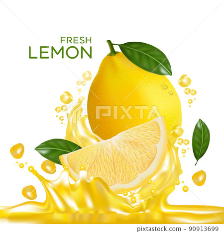 fresh lemon fruit vector 90913699