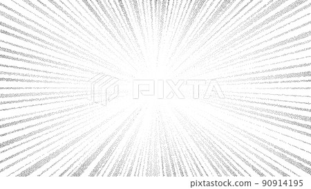 Dotwork noise burst beam background. Black noise stipple dots sunburst pattern. Motion, explosion effect. Abstract dotwork banner with star flash. Radial ray grunge pattern. Abstract sunbeam. Vector 90914195