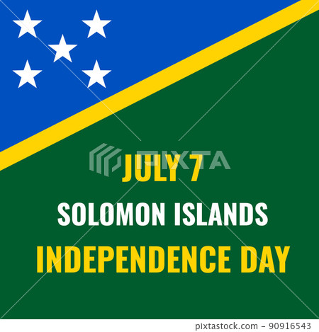 Solomon Islands Independence Day banner. National holiday celebrate on July 7. Vector template for poster, flyer, sticker, postcard, etc Solomon Islands Independence Day banner. National holiday celebrate on July 7. Vector template for poster, flyer, sticker, postcard, etc 90916543