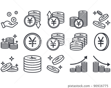 Money yen illustration material Money yen illustration material 90916775
