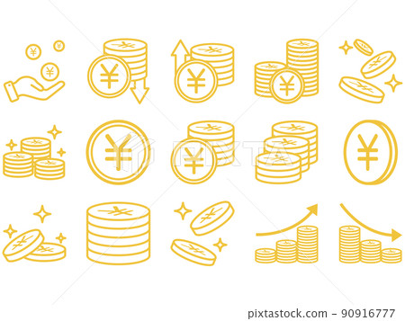 錢日元插圖素材 錢日元插圖素材 90916777