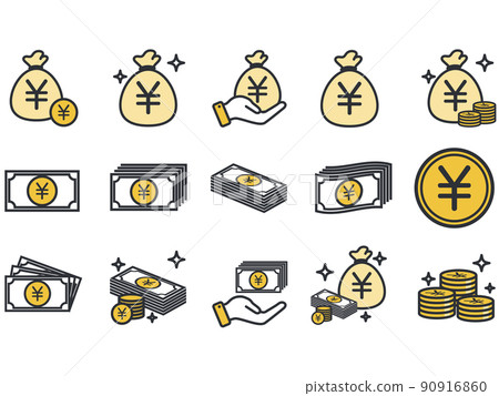Cash bag illustration material Cash bag illustration material 90916860