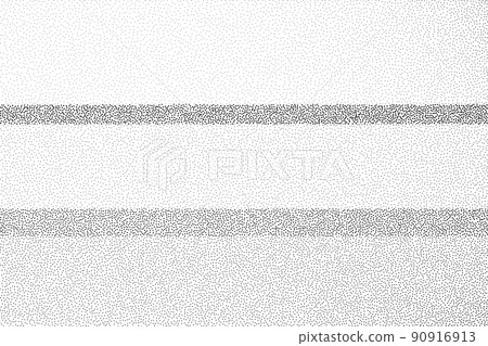 Dotwork strips pattern background. Black noise stipple dots lines. Sand grain effect. Black dots grunge banner. Abstract noise dotwork strips pattern. Gradient circles. Dotted lines vector 90916913