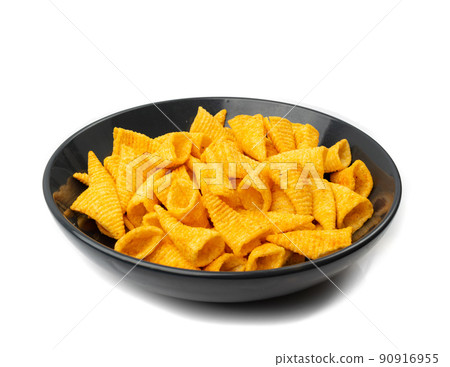 Corn Cone Isolated, Puffs with Spices 90916955