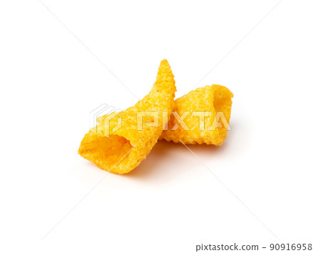 Corn Cone Isolated, Puffs with Spices 90916958