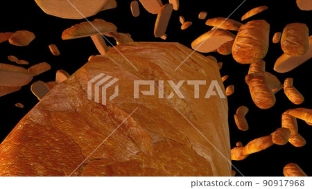 Falling loaves of bread - Stock Illustration [90917968] - PIXTA