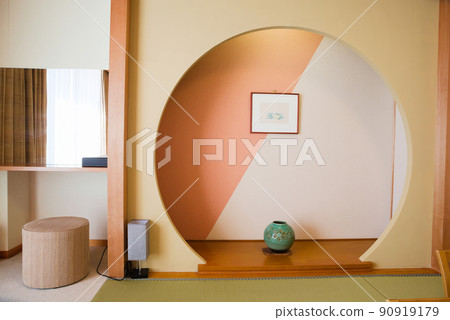 Japanese-style room at a Japanese inn Japanese-style room at a Japanese inn 90919179