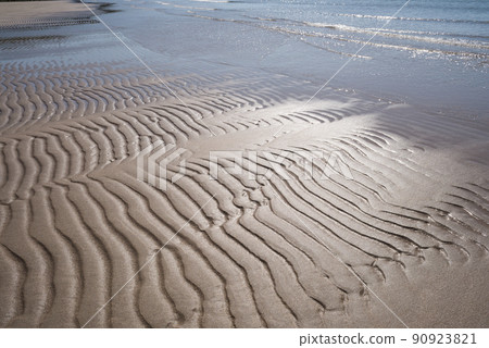 Sandy beaches and waves with sand crests Sandy beaches and waves with sand crests 90923821