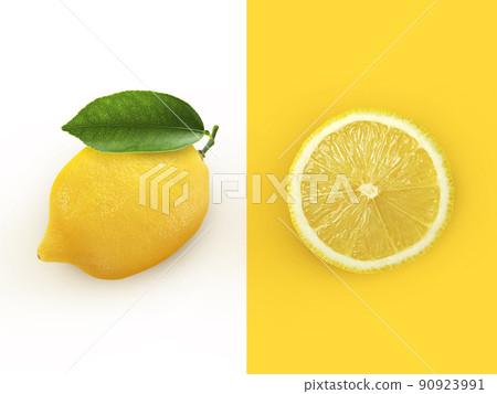 Creative layout made of lemon. Flat lay. Food concept Creative layout made of lemon. Flat lay. Food concept 90923991