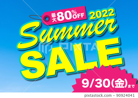 Illustration of summer sale (up to 80% OFF until 2022/9/30) Illustration of summer sale (up to 80% OFF until 2022/9/30) 90924041