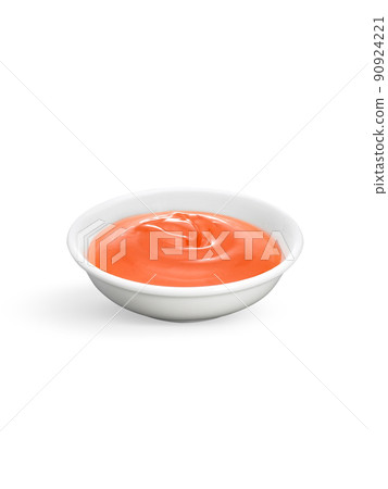 chopsticks holding a fresh shrimp isolated on white background 90924221