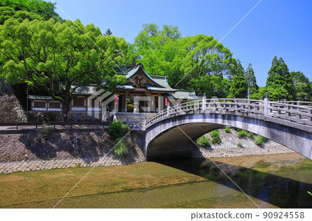 [愛媛縣]新鮮的綠色和禮神社神道 90924558