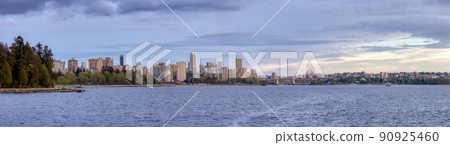 Modern City, Stanley Park, Buildings, beach and Burrard Bridge in False Creek on the West Coast of Pacific Ocean. Modern City, Stanley Park, Buildings, beach and Burrard Bridge in False Creek on the West Coast of Pacific Ocean. 90925460