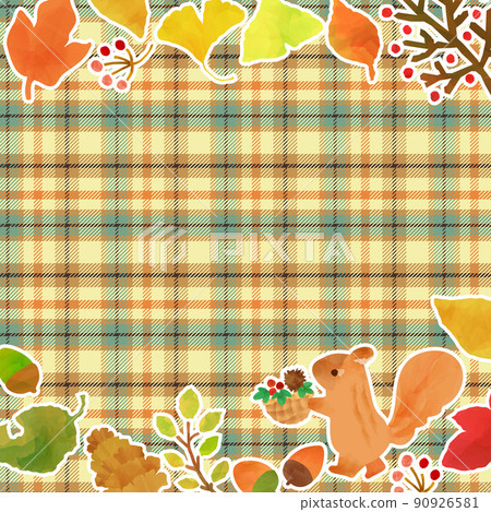 Risuto Autumn Tartan Check Illustration / Vector 90926581