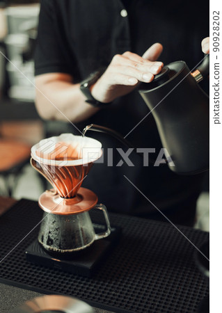 Coffee drip slow bar vintage style with filter dripper 90928202