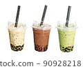 Taiwan bubble milk tea on white background 90928218