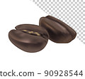 Coffee bean group vector on white background 90928544