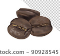 Coffee bean group vector on white background 90928545
